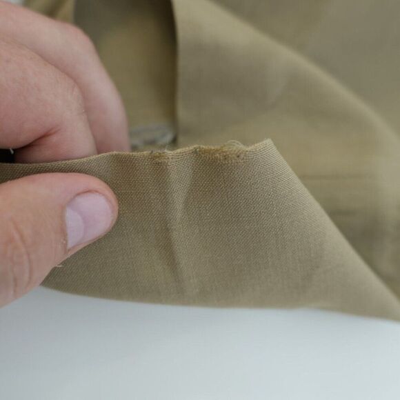DAMAGED Lauren Ralph Lauren Total Comfort Wool Dress Pants 35 / 29 Tan Mid Rise - Picture 9 of 9